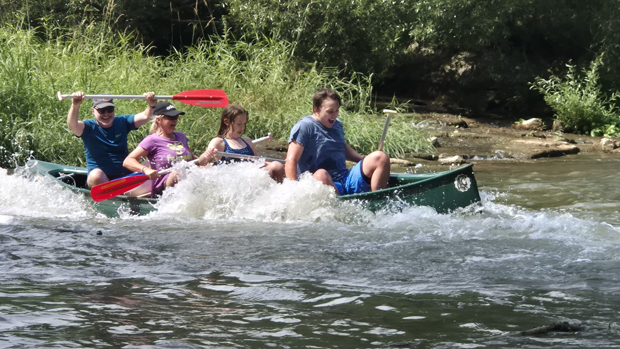 Rutschengaudi auf der Altmühl